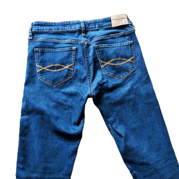 2 for $20 Abercrombie & Fitch Stretch Skinny Jeans Blue Wash - Picture 4 of 4